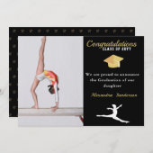 体操アスリート写真卒業クラス2022 案内状 (正面/裏面)