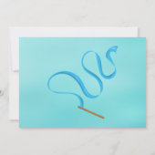 体操アフリカ系アメリカ人ガールズバースデーパーティー 招待状 (裏面)