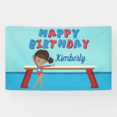 体操アフリカ系アメリカ人ガールバースデーパーティー 横断幕 (横)