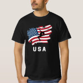 体操アメリカ合衆国国旗 Tシャツ (正面)