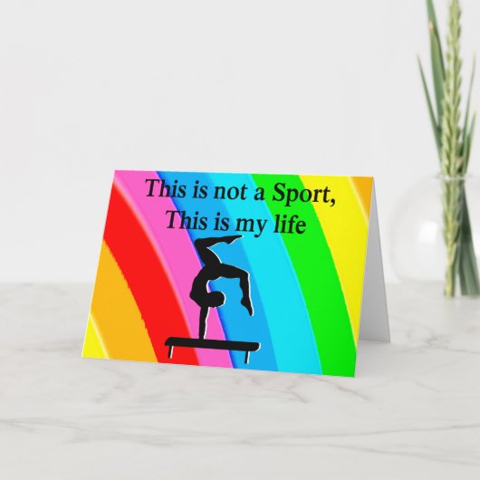 体操インスパイア引用文デザイン カード (正面)