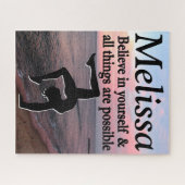 体操インスパイア科パーソナライズされたパズル ジグソーパズル (横)