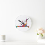 体操エクササイズ ラウンド壁時計 (ホーム)