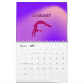 体操カラフルのカレパーソナライズされたンダー。 カレンダー (2月 2027)