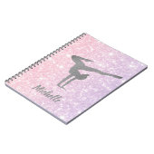 体操カラフルグリッター ノートブック (左側)