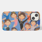 体操カラフルパターンギフト iPhoneケース (裏面横)