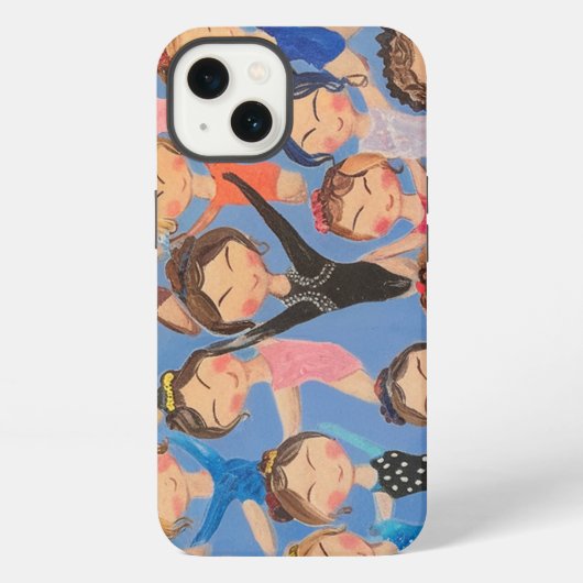 体操カラフルパターンギフト iPhoneケース (裏面)
