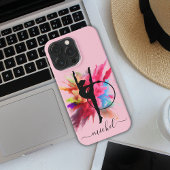 体操カラフル粉爆パーソナライズされた発 iPhoneケース