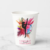 体操カラフル粉爆発祝い 紙コップ (裏面)