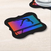 体操カラフル紙コースター ペーパーコースター (アングル)