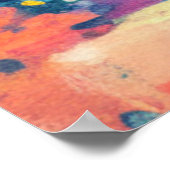 体操カラフル絵を描パーソナライズされた誕生日 ポスター (角)