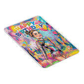 体操カラフル絵を描パーソナライズされた誕生日 マグネット (右側)