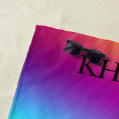 体操カラフル語アートビーチタオル ビーチタオル (インサイチュ)