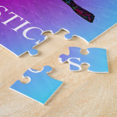 体操カラフル語アート ジグソーパズル (側面)