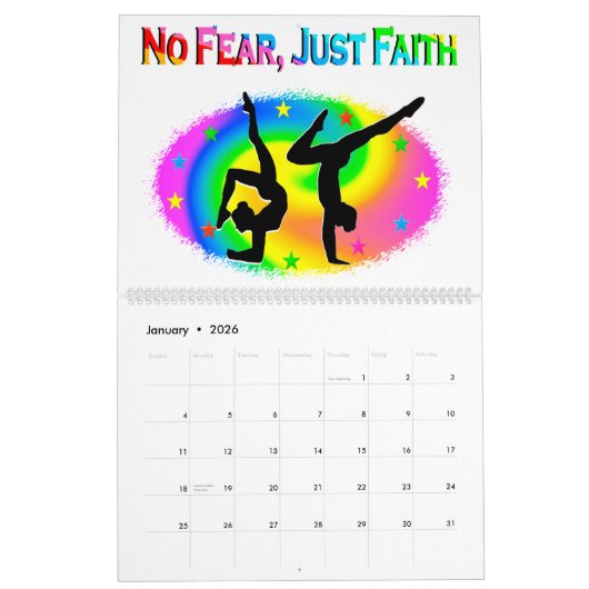 体操カレンダーを刺激する信仰を恐れない カレンダー (1月 2026)