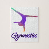 体操カーツホイールピンクパープルグラデーシグラデーションョン ジグソーパズル (縦)