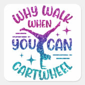 体操カーツホイールマゼンタパープルターコイズ スクエアシール (正面)