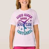 体操カーツホイールマゼンタパープルターコイズ Tシャツ (正面)