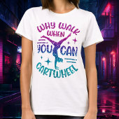 体操カーツホイールマゼンタパープルターコイズ Tシャツ