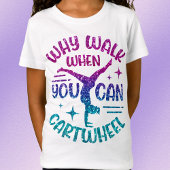 体操カーツホイールマゼンタパープルターコイズ Tシャツ