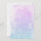 体操カートホイール女の子の誕生日パーティー 招待状 (裏面)