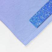 体操ガーリーブルーパープルモノグラムパーソナライズされた フリースブランケット (角)