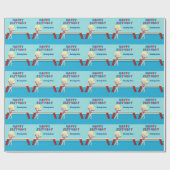 体操ガールかわいいブロンド体操ハッピーバースデー ラッピングペーパー (フラット)