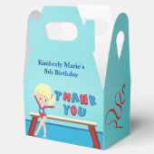 体操ガールかわいいブロンド体操誕生日会 フェイバーボックス (オープン)