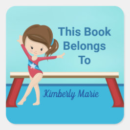 体操ガールこの本はカスタムの子だ スクエアシール