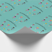 体操ガールのラッピング紙6体操選手！ ラッピングペーパー (角)