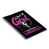 体操ガールアクロおもしろいバティック女体操選手 ノートブック (右側)