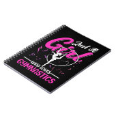 体操ガールアクロおもしろいバティック女体操選手 ノートブック (左側)