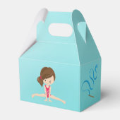 体操ガールキュートギムナスト子供の誕生日パーティー フェイバーボックス (裏面サイド)