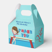 体操ガールキュートギムナスト子供の誕生日パーティー フェイバーボックス (正面サイド)