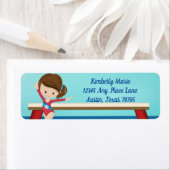 体操ガールキュートギムナスト差出人住所 ラベル (インサイチュ)