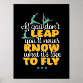 体操ガールギムナストやる気を起こさせるスポーツ引用文 ポスター (正面)