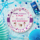 体操ガールスターズバースデーパーティー ペーパープレート (パーティー)