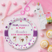 体操ガールスターズバースデーパーティー ペーパープレート (パーティー)