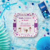 体操ガールスターズバースデーパーティー ペーパープレート (パーティー)