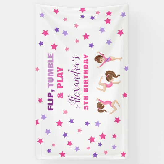 体操ガールスターズバースデーパーティー 横断幕 (縦)