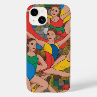 体操ガールズアクロダンサーカラフルパターン Case-Mate iPhone 14ケース