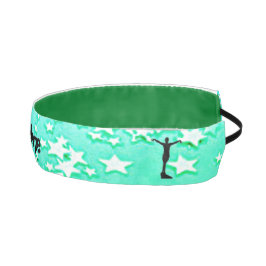 体操ガールズグリーン/アクアノンヘッドバスリップまたは滑ることンドン アスレチックヘッドバンド