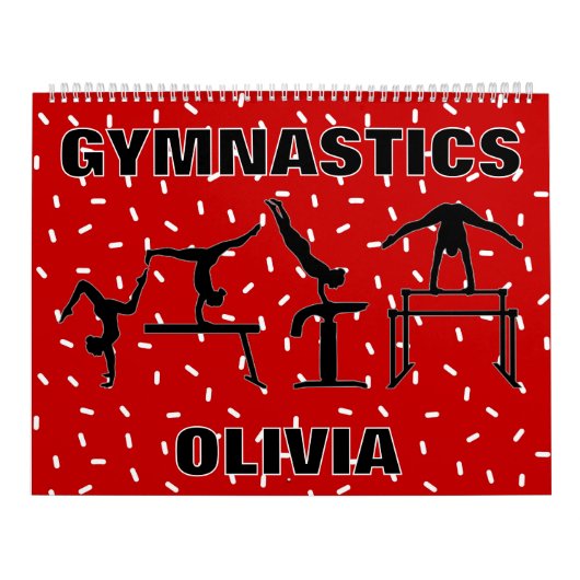 体操ガールズ振赤と白りかえカレンダー カレンダー (カバー)