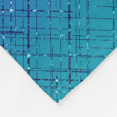 体操ガールターコイズマゼンタグラデーションン フリースブランケット (角)