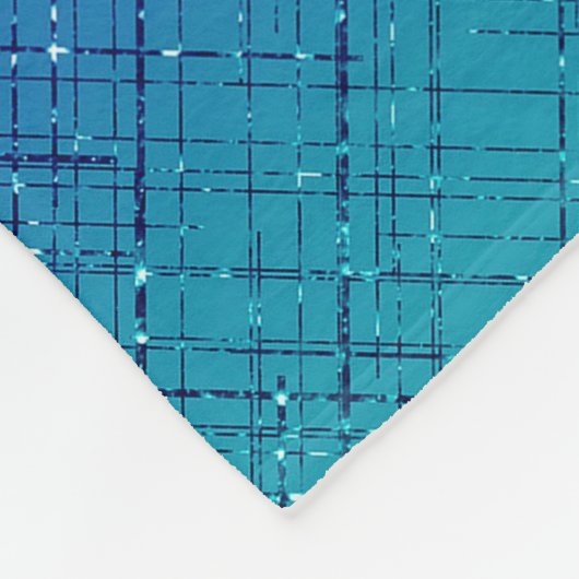 体操ガールターコイズマゼンタグラデーションン フリースブランケット (角)