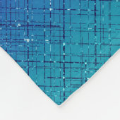 体操ガールターコイズマゼンタグラデーションン フリースブランケット (角)