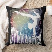 体操ガールハンドスタンドウォーター色 クッション (ブランケット)