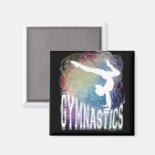 体操ガールハンドスタンドウォーター色 マグネット (正面/裏面)
