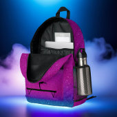 体操ガールパープルブルーグラデーション プリントバックパック