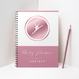 体操ガール体操選手シルエットエレガント名 ノートブック
